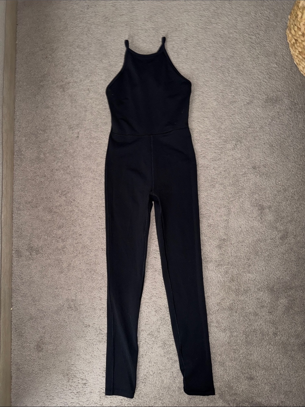 Aritzia Black Sleeveless High-Neck Jumpsuit